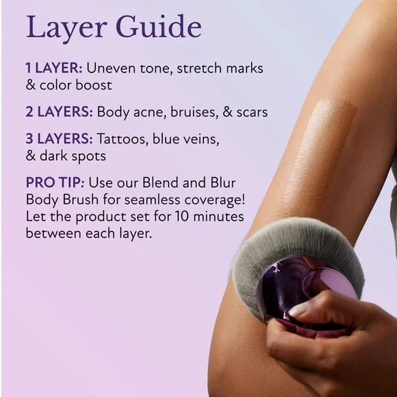 WESTMORE Beauty Body Coverage Perfector Golden Radiance Blend & Blur Body Brush - Picture 7 of 9